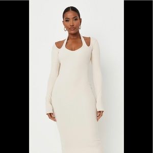 NWT Carli Bybel x Missguided cut out ribbed dress